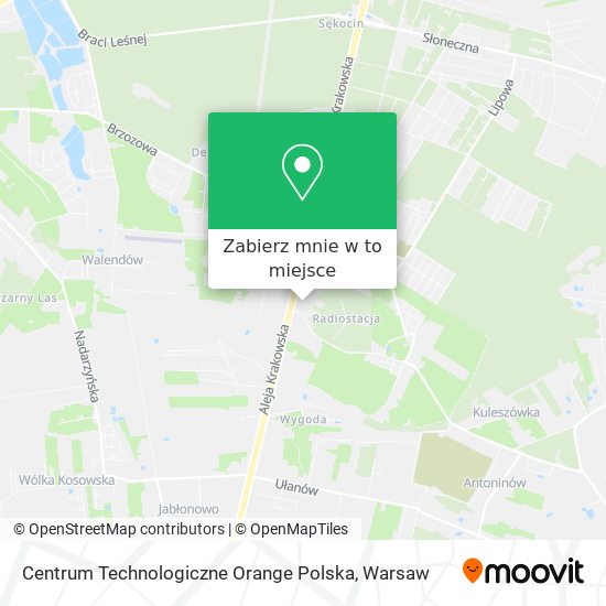 Mapa Centrum Technologiczne Orange Polska