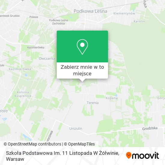 Mapa Szkoła Podstawowa Im. 11 Listopada W Żółwinie