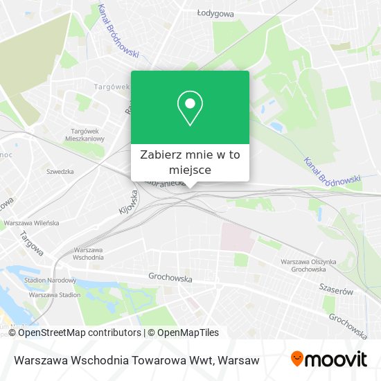 Mapa Warszawa Wschodnia Towarowa Wwt