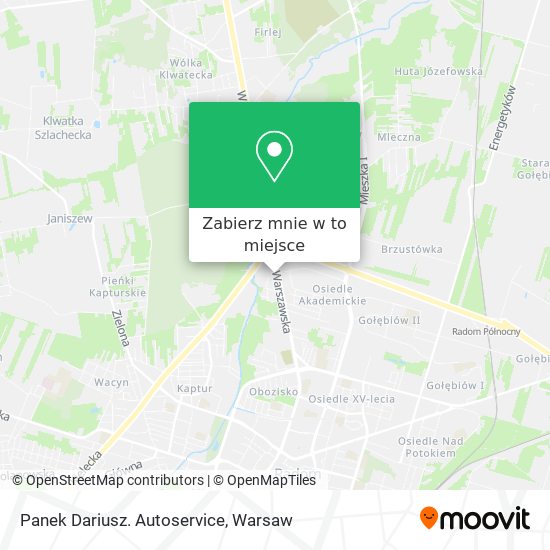 Mapa Panek Dariusz. Autoservice