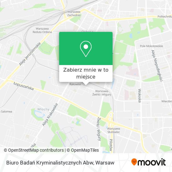 Mapa Biuro Badań Kryminalistycznych Abw