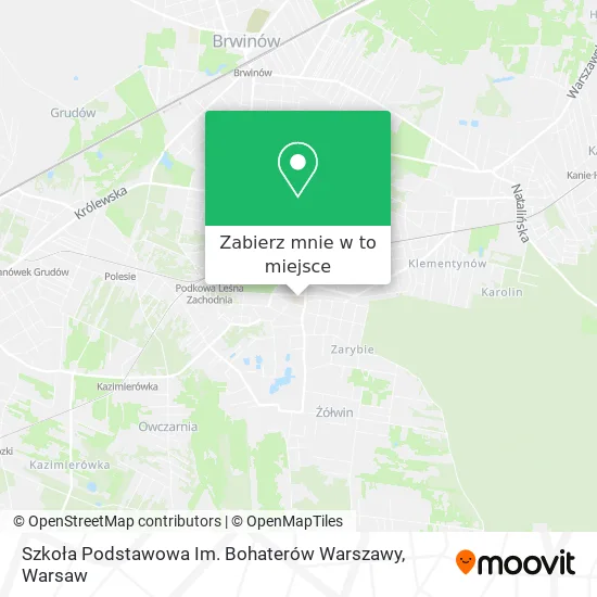 Mapa Szkoła Podstawowa Im. Bohaterów Warszawy