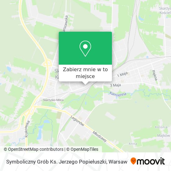 Mapa Symboliczny Grób Ks. Jerzego Popiełuszki