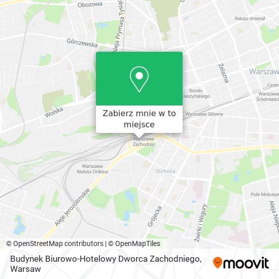 Mapa Budynek Biurowo-Hotelowy Dworca Zachodniego