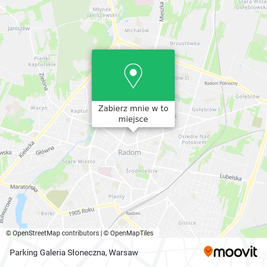 Mapa Parking Galeria Słoneczna