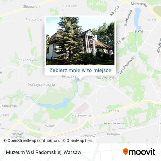 Mapa Muzeum Wsi Radomskiej