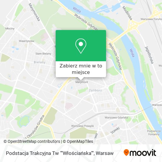 Mapa Podstacja Trakcyjna Tw ""Włościańska""