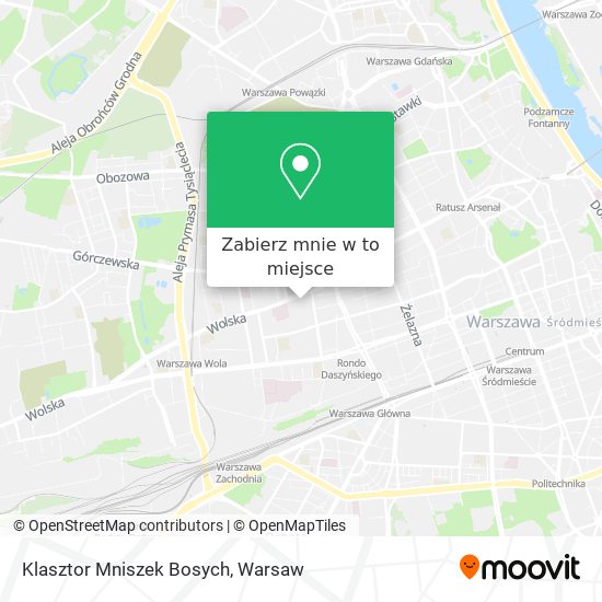 Mapa Klasztor Mniszek Bosych