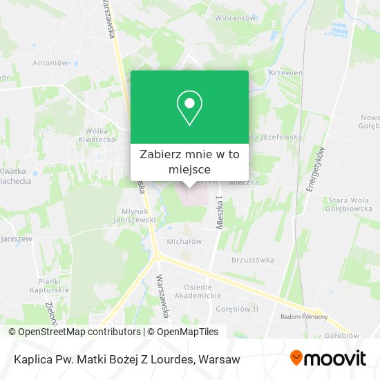 Mapa Kaplica Pw. Matki Bożej Z Lourdes