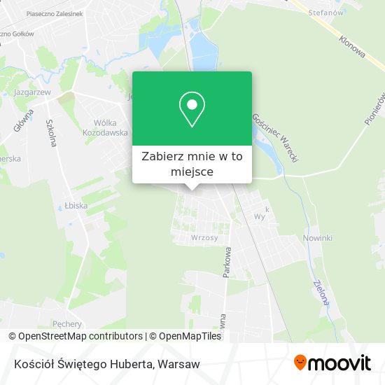 Mapa Kościół Świętego Huberta