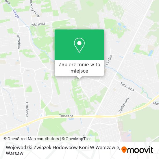 Mapa Wojewódzki Związek Hodowców Koni W Warszawie