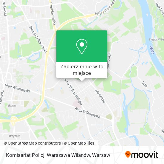 Mapa Komisariat Policji Warszawa Wilanów