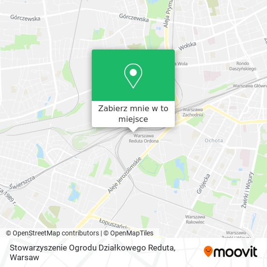 Mapa Stowarzyszenie Ogrodu Działkowego Reduta