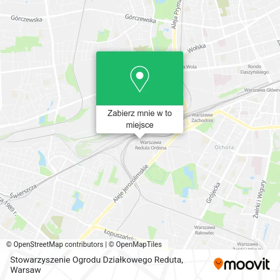 Mapa Stowarzyszenie Ogrodu Działkowego Reduta