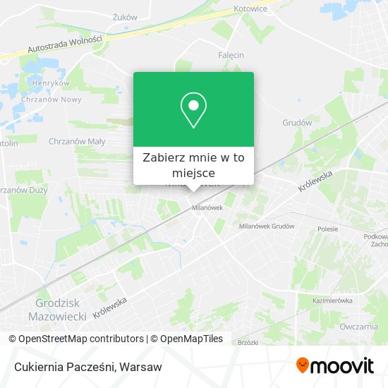 Mapa Cukiernia Pacześni