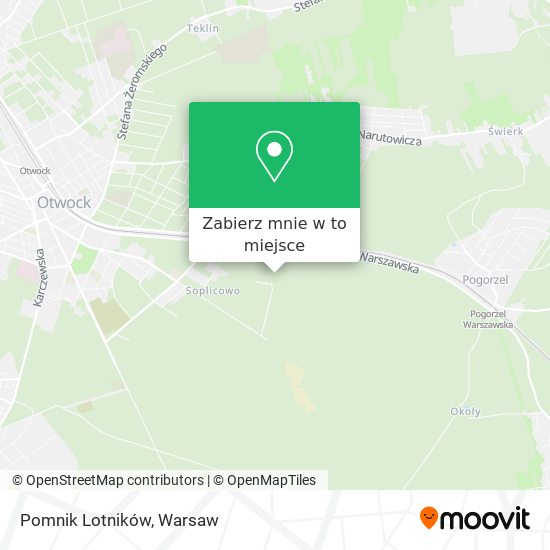 Mapa Pomnik Lotników