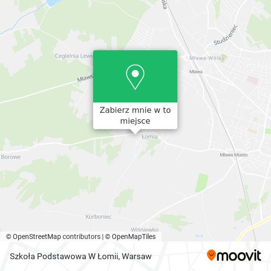 Mapa Szkoła Podstawowa W Łomii