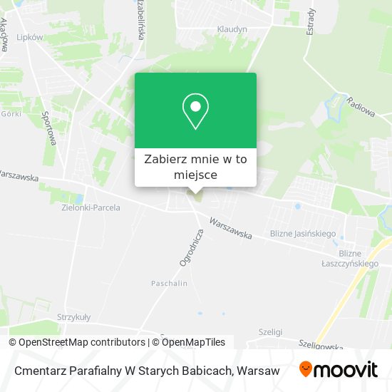 Mapa Cmentarz Parafialny W Starych Babicach