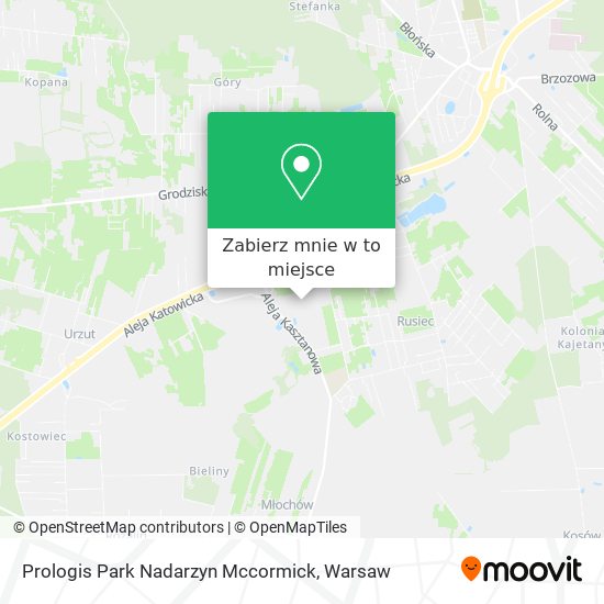 Mapa Prologis Park Nadarzyn Mccormick