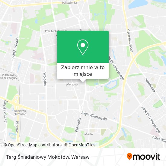 Mapa Targ Śniadaniowy Mokotów