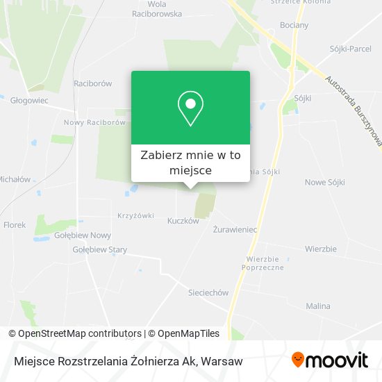 Mapa Miejsce Rozstrzelania Żołnierza Ak