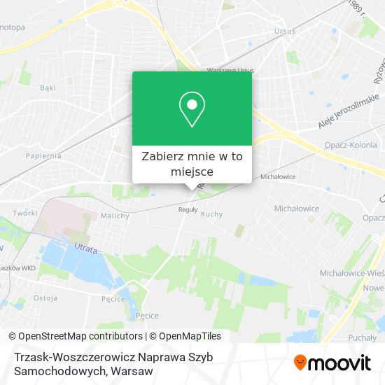 Mapa Trzask-Woszczerowicz Naprawa Szyb Samochodowych