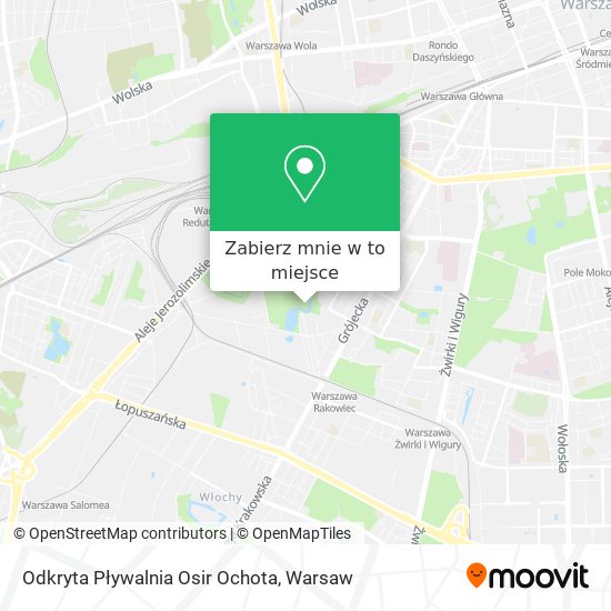 Mapa Odkryta Pływalnia Osir Ochota