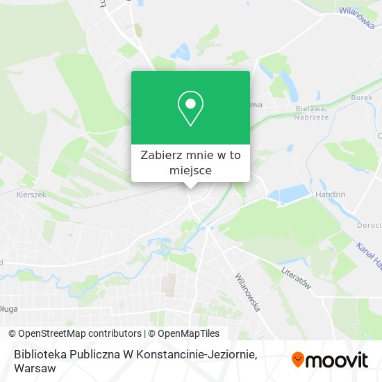 Mapa Biblioteka Publiczna W Konstancinie-Jeziornie