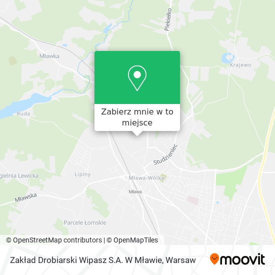 Mapa Zakład Drobiarski Wipasz S.A. W Mławie