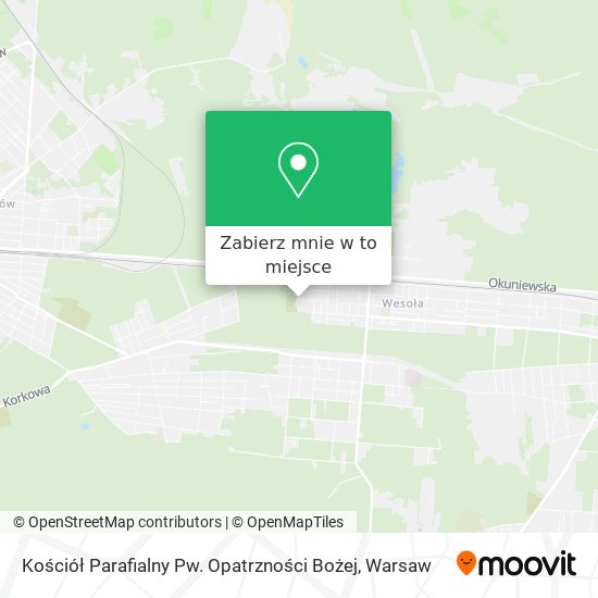 Mapa Kościół Parafialny Pw. Opatrzności Bożej