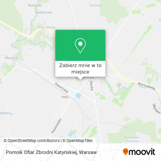 Mapa Pomnik Ofiar Zbrodni Katyńskiej