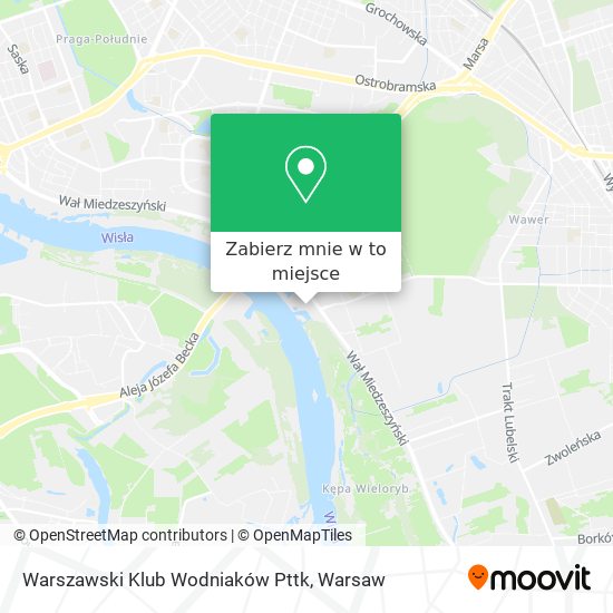 Mapa Warszawski Klub Wodniaków Pttk