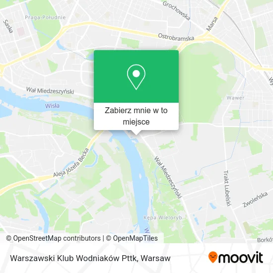 Mapa Warszawski Klub Wodniaków Pttk