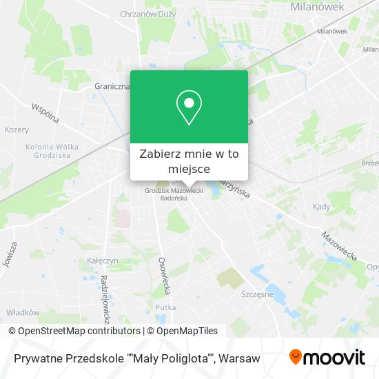 Mapa Prywatne Przedskole ""Mały Poliglota""