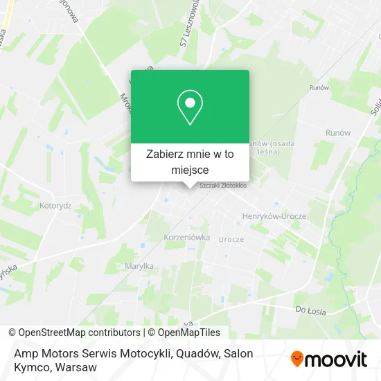 Mapa Amp Motors Serwis Motocykli, Quadów, Salon Kymco