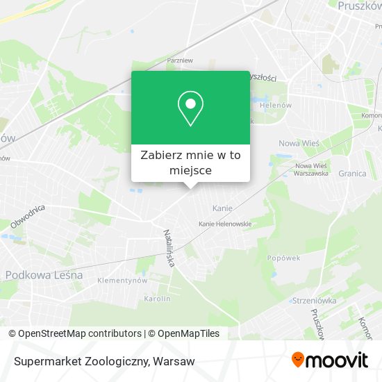 Mapa Supermarket Zoologiczny