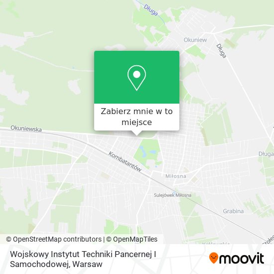 Mapa Wojskowy Instytut Techniki Pancernej I Samochodowej