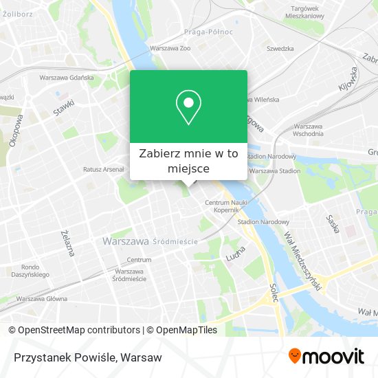 Mapa Przystanek Powiśle