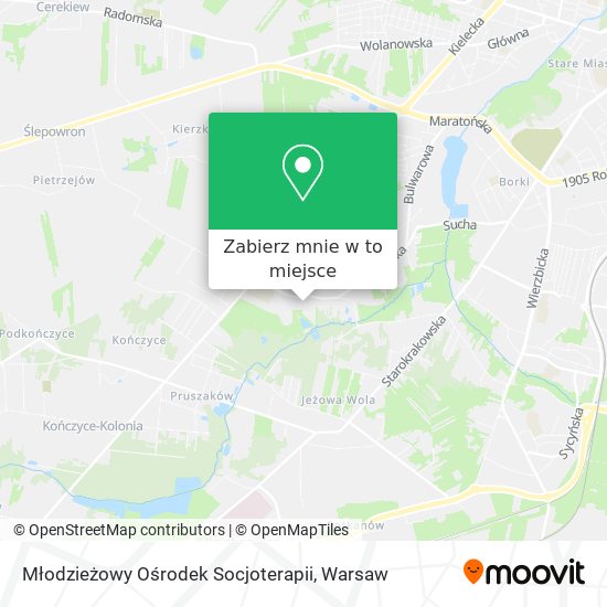 Mapa Młodzieżowy Ośrodek Socjoterapii