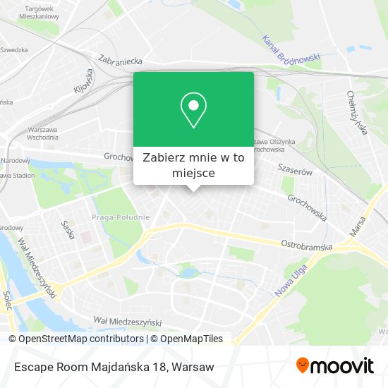 Mapa Escape Room Majdańska 18