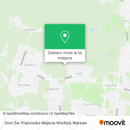 Mapa Dom Św. Franciszka Wejście Wschód