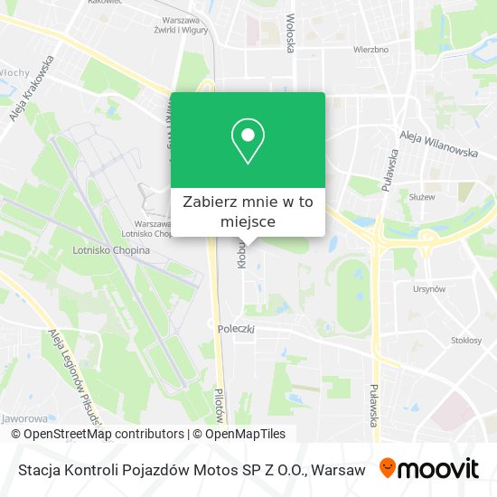 Mapa Stacja Kontroli Pojazdów Motos SP Z O.O.