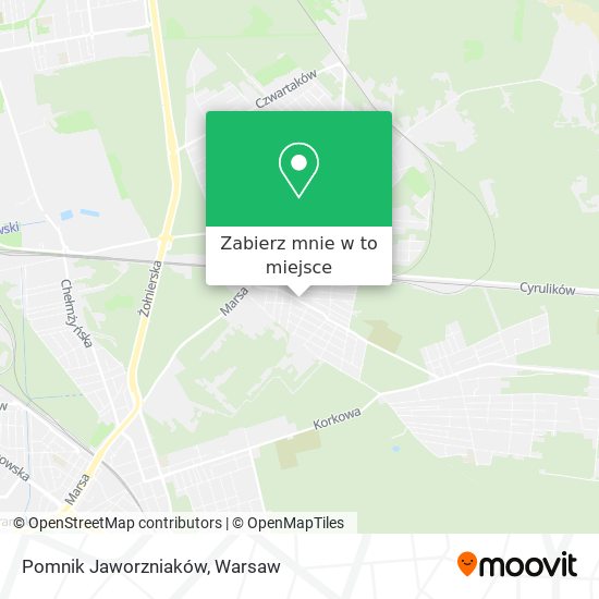 Mapa Pomnik Jaworzniaków