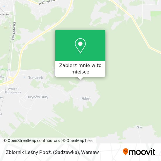 Mapa Zbiornik Leśny Ppoż. (Sadzawka)