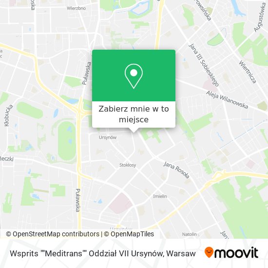 Mapa Wsprits ""Meditrans"" Oddział VII Ursynów