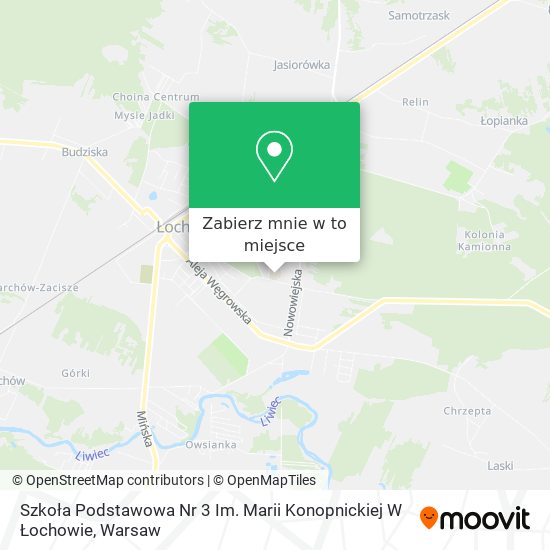 Mapa Szkoła Podstawowa Nr 3 Im. Marii Konopnickiej W Łochowie