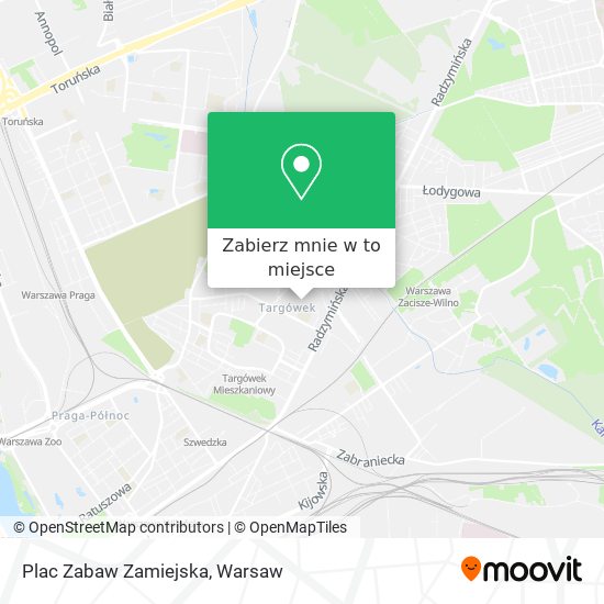 Mapa Plac Zabaw Zamiejska