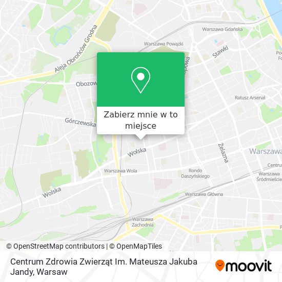 Mapa Centrum Zdrowia Zwierząt Im. Mateusza Jakuba Jandy