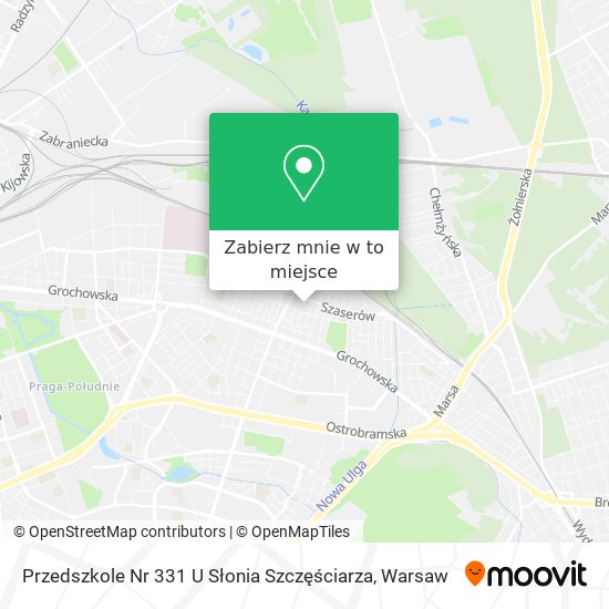 Mapa Przedszkole Nr 331 U Słonia Szczęściarza