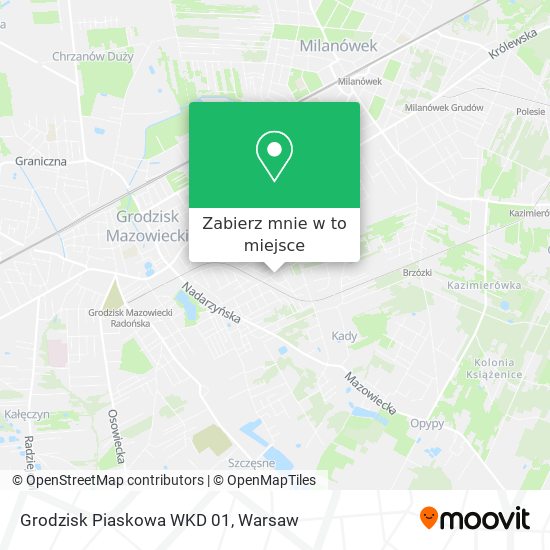 Mapa Grodzisk Piaskowa WKD 01